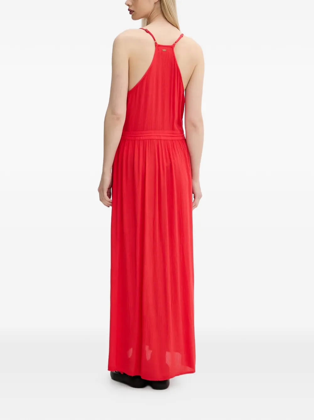  Rip Curl Vestido Largo Con Botones - Rojo 