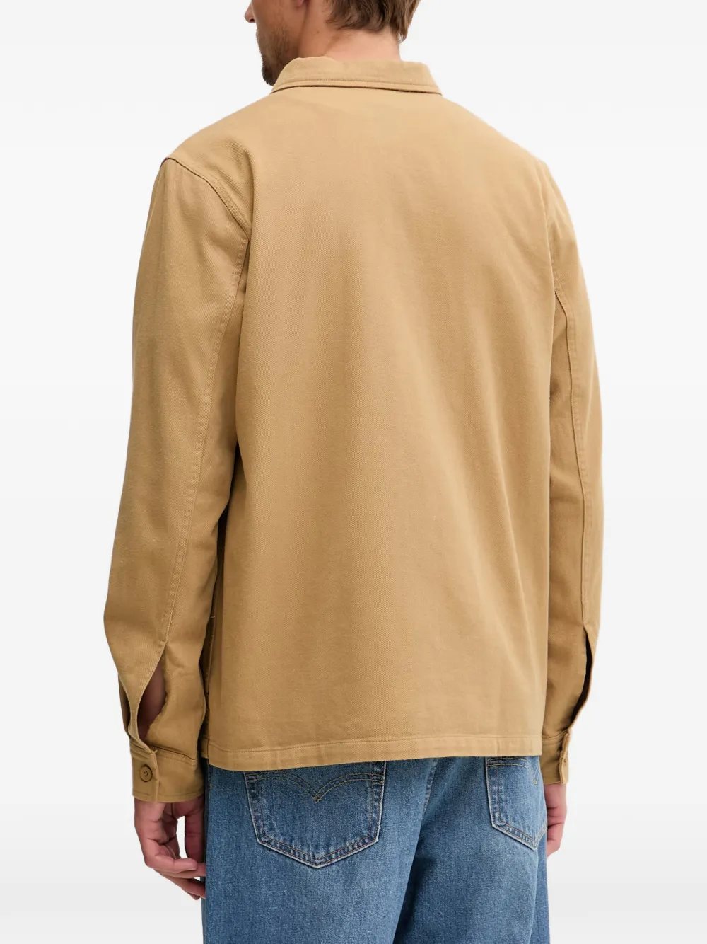 Hurley Shirtjack met logo-print en knopen Bruin