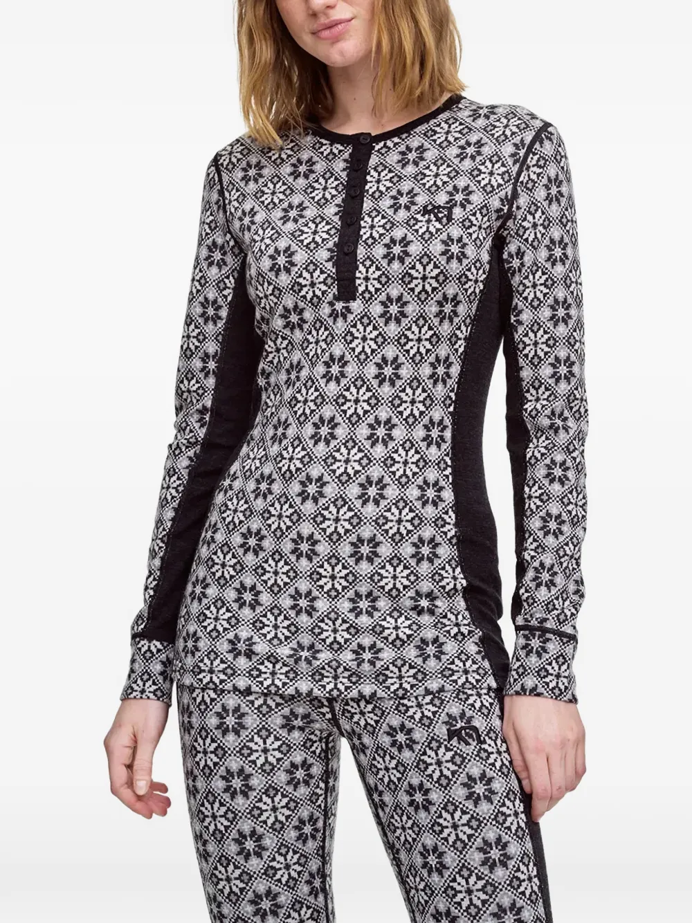 Kari Traa Rose patterned long-sleeved T-shirt