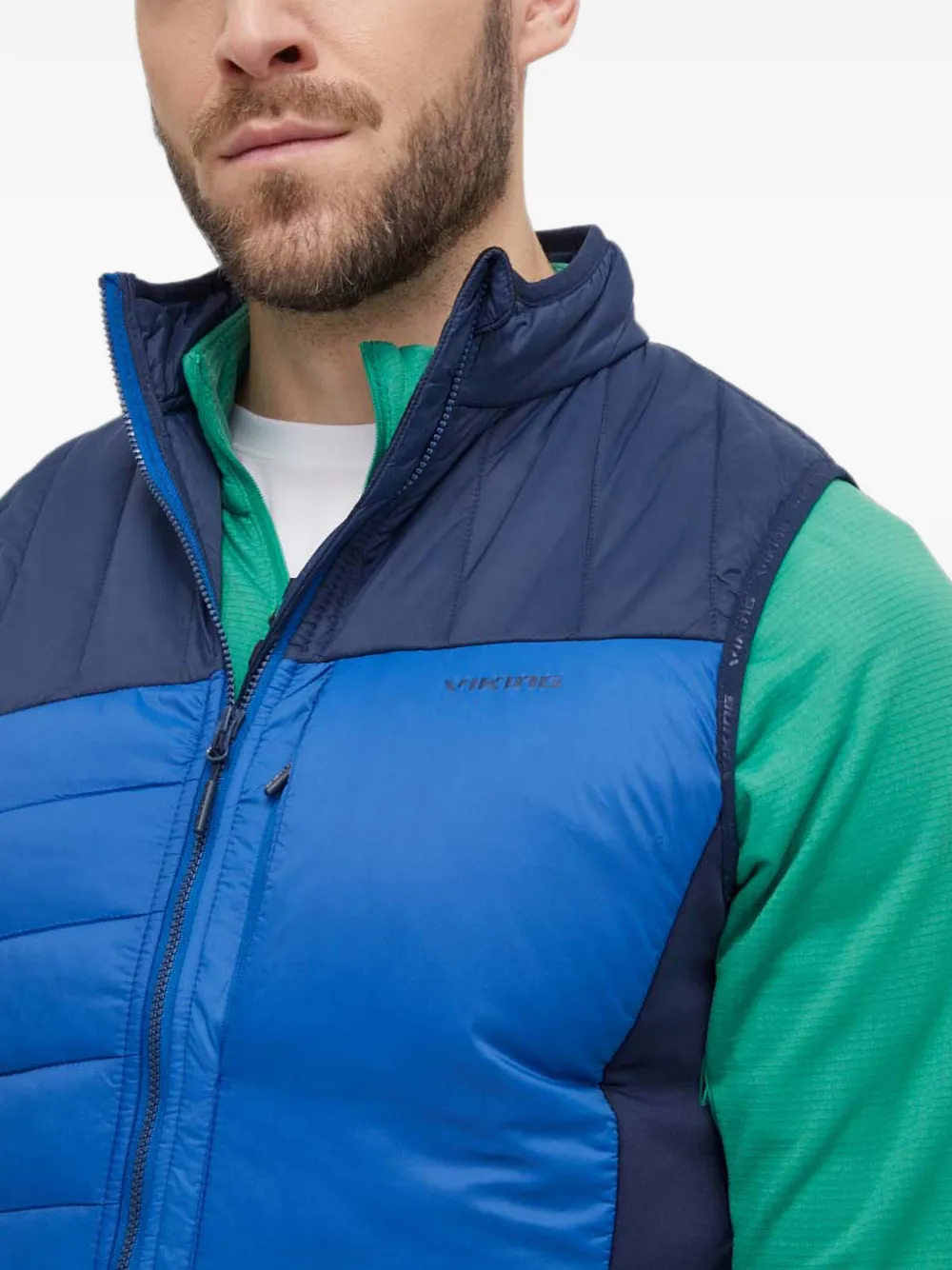 Viking Blast Primaloft Quilted Panelled Jacket In Green