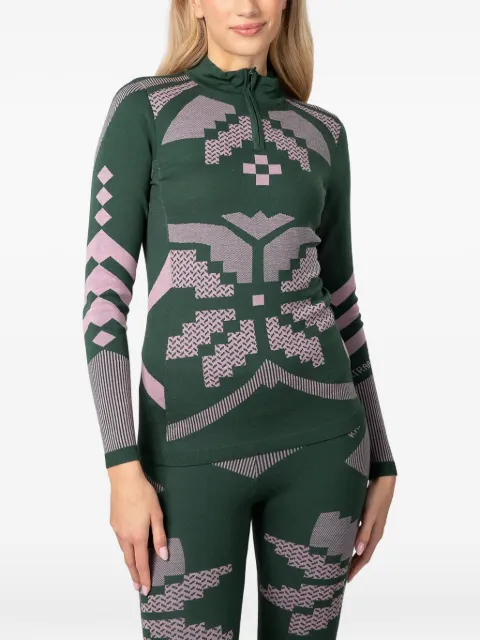 Kari Traa jacquard-knit half-zip top