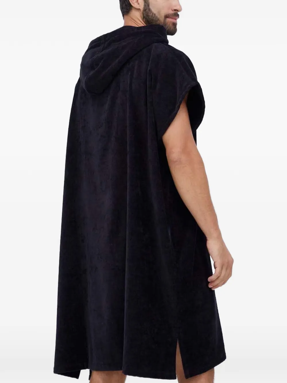 Rip Curl logo-embroidered hooded poncho Zwart