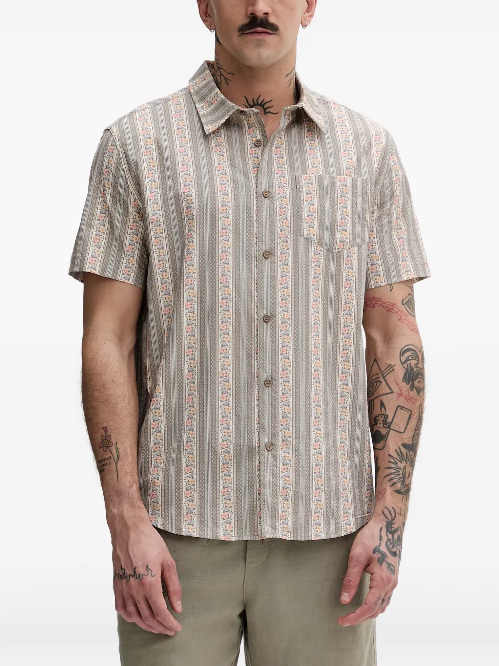 Hurley floral-print shirt - Toni neutri