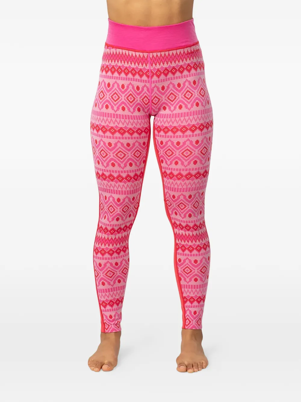 Kari Traa Malia fair isle-patterned panelled base layer pants - Rosa