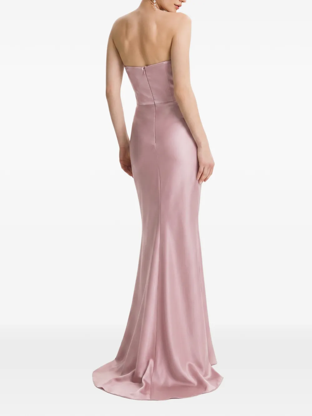 FRAMBOISE Lyris strapless maxi-dress Roze