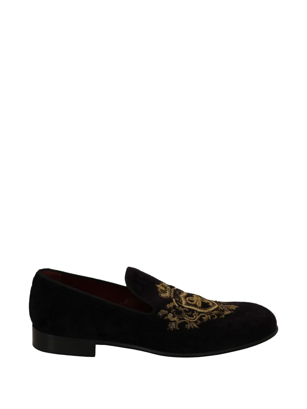 Dolce & Gabbana embroidered velvet loafers - Nero