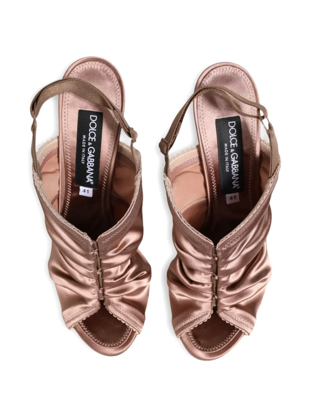Dolce & Gabbana Slingback sandalen met ruches Roze