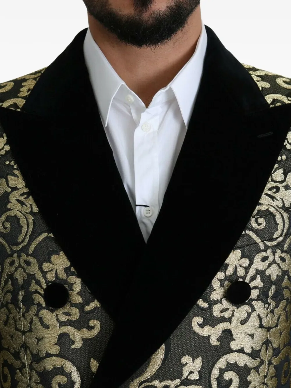 Dolce & Gabbana Sicilia jas met barok patroon en brokaat Zwart