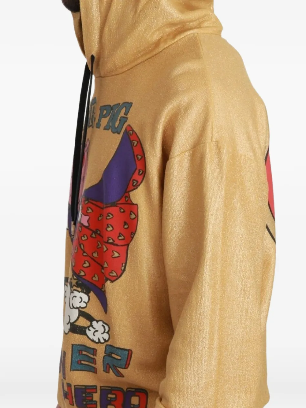 Dolce & Gabbana Hoodie met glitter afwerking en print Geel