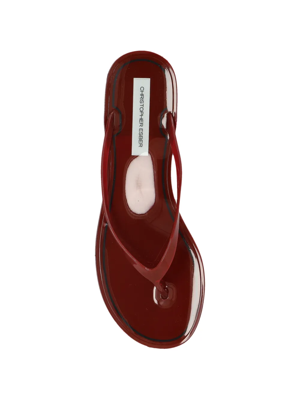 Christopher Esber Jo glossy flip-flops Rood