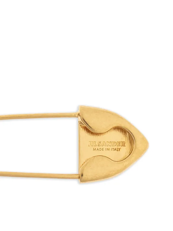 JIL SANDER ゴールドブローチ Jil Sander ストーンペンダント ブローチ | ゴールドトーン | FARFETCH JP