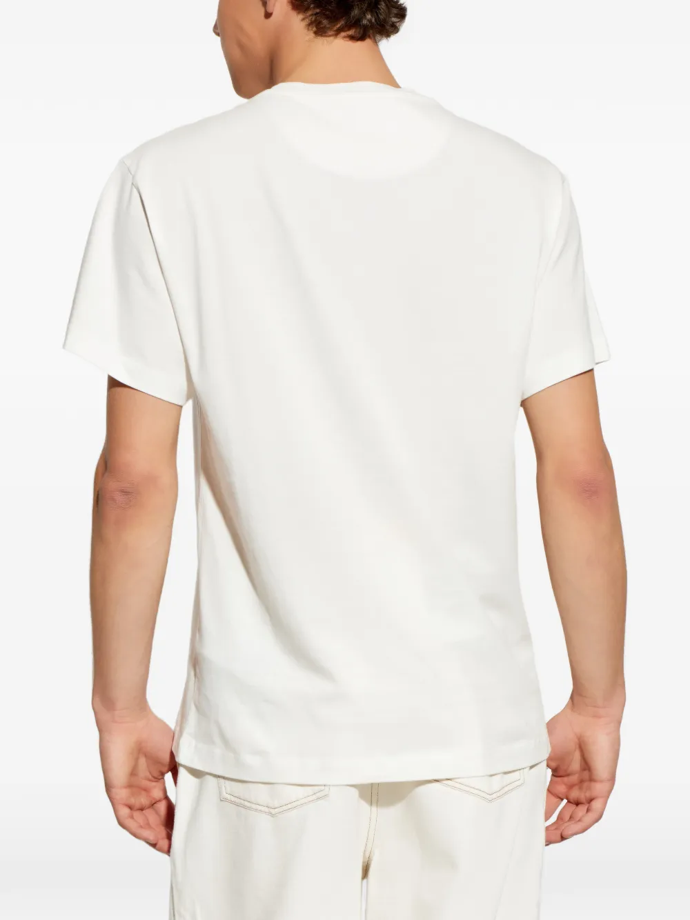 Jil Sander Katoenen T-shirt met ronde hals Wit