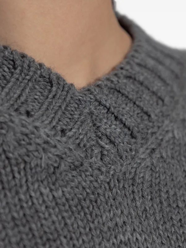 Jil Sander リブニット Vネックセーター | グレー | FARFETCH JP