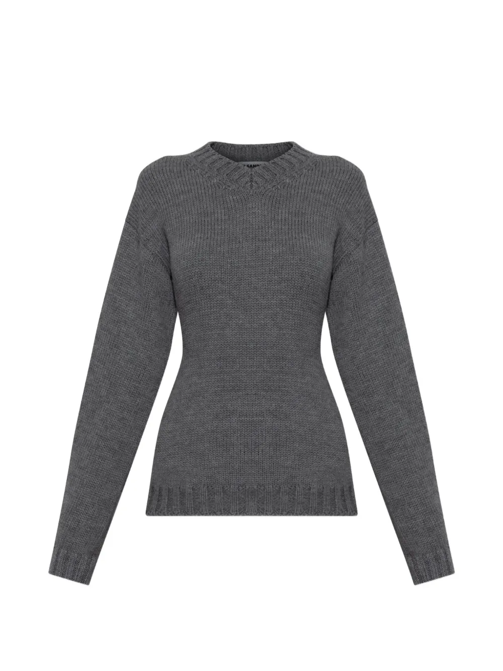 Jil Sander ribbed-knit V-neck sweater - Grey