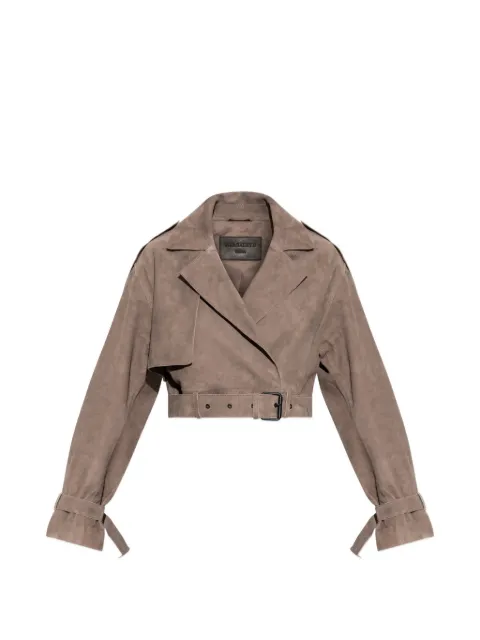 AllSaints Ophelia cropped belted jacket