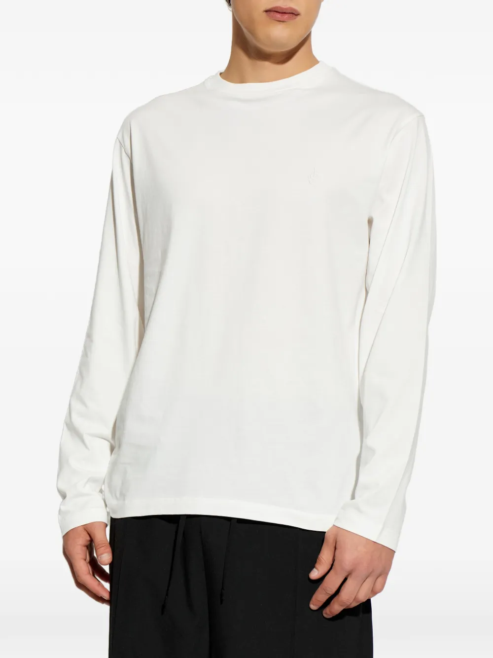 Jil Sander T-shirt met geborduurd logo Wit