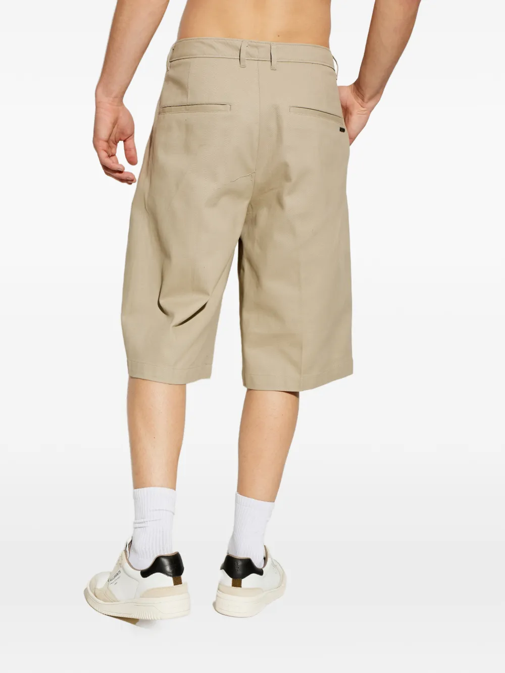 AllSaints Castro shorts met plooien Beige