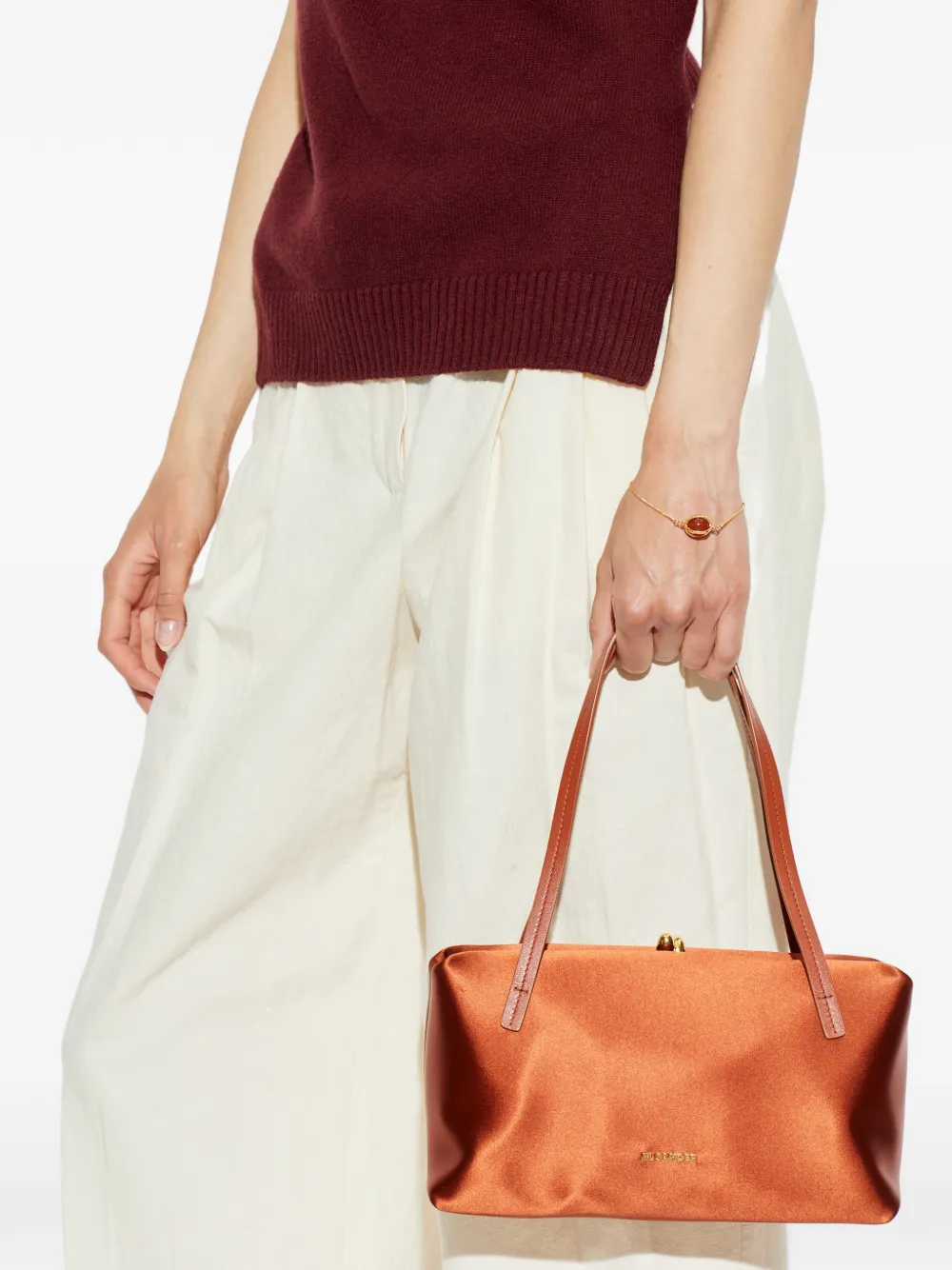 Jil Sander Kleine Goji Pillow schoudertas Bruin