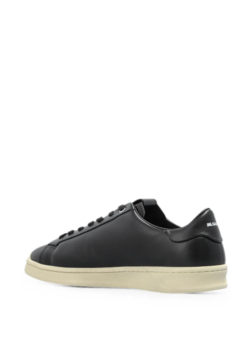 Jil Sander leather sneakers Zwart