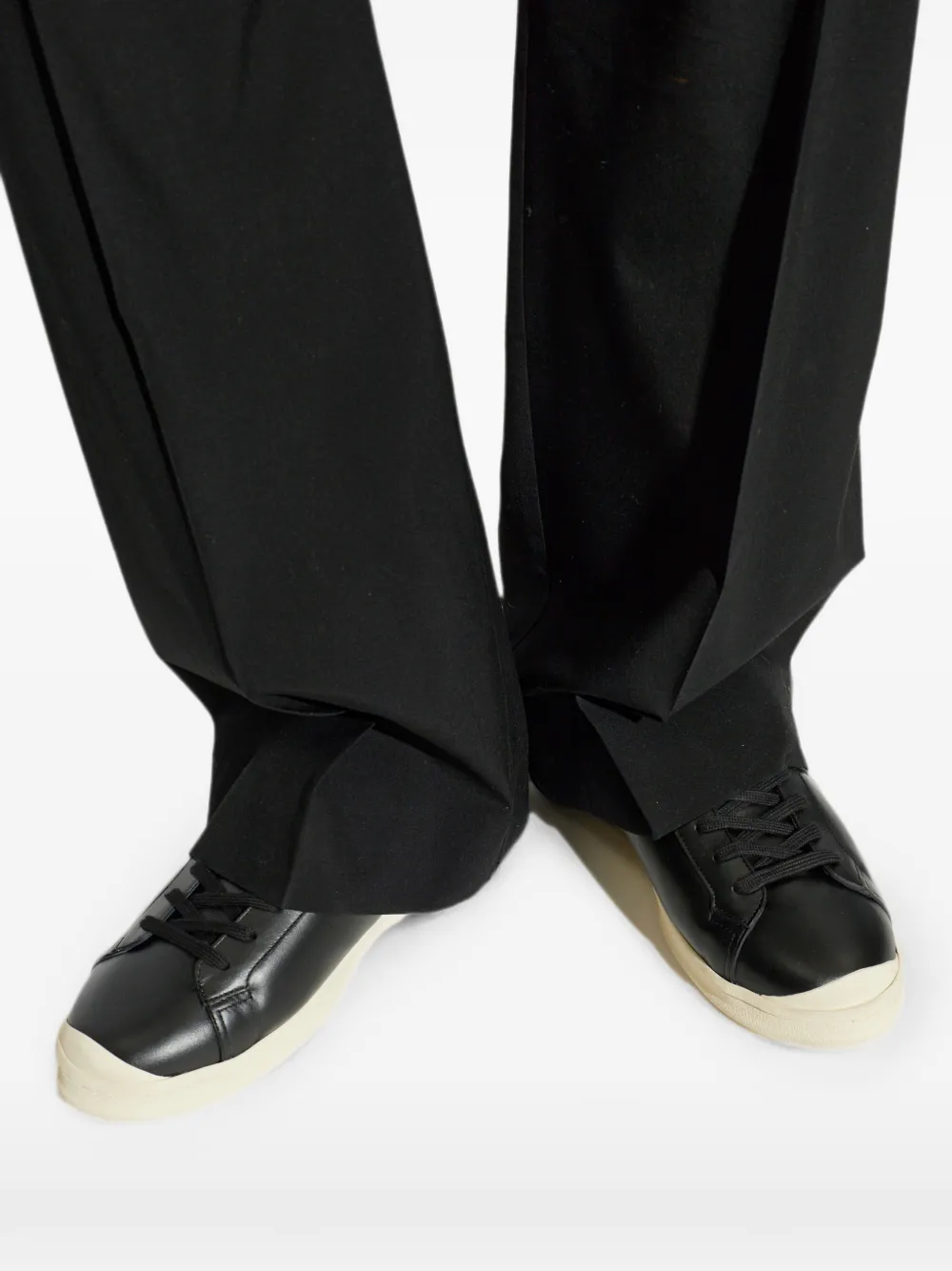 Jil Sander leather sneakers Zwart