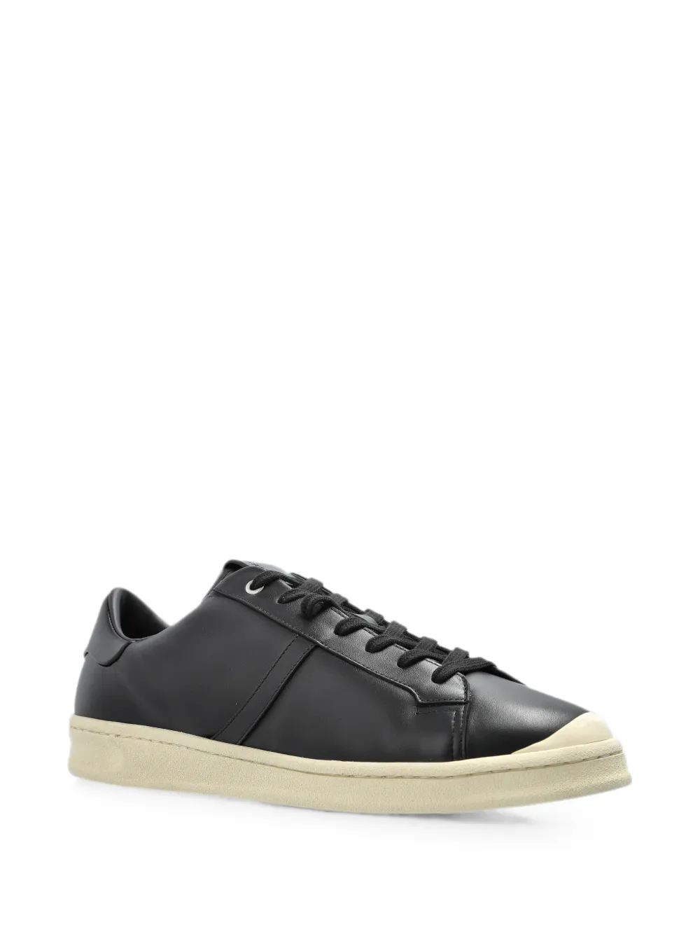 Jil Sander leather sneakers Zwart