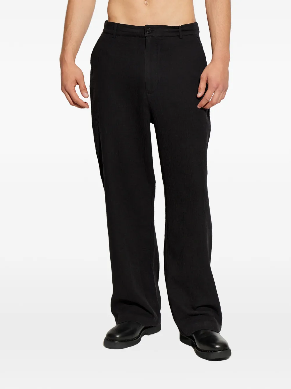 AllSaints Taiko broek met textuur Zwart