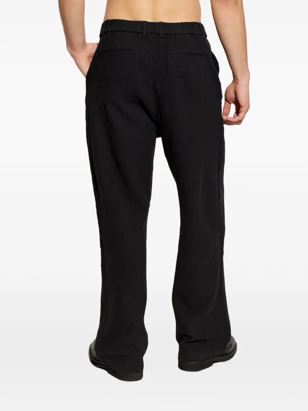 AllSaints Taiko broek met textuur Zwart