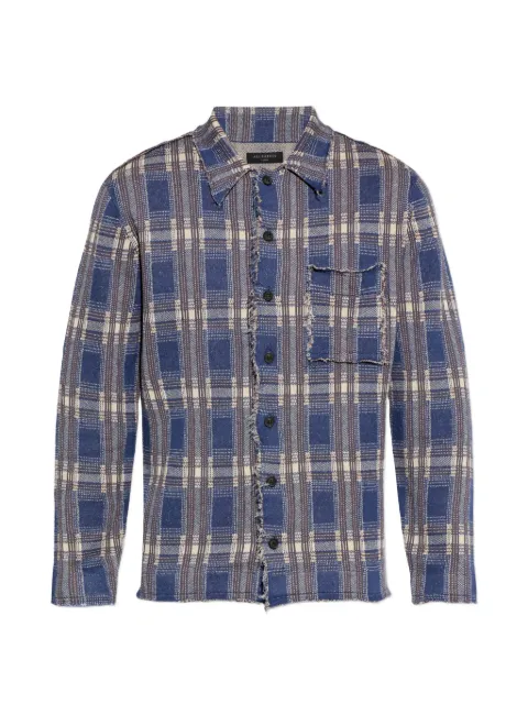 AllSaints Solmar check-pattern knitted cardigan