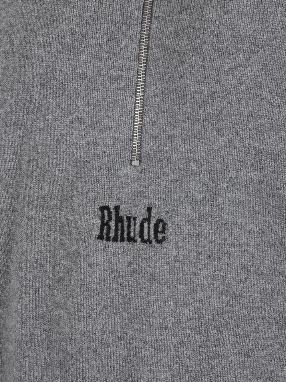 RHUDE logo-embroidered cashmere sweater Grijs