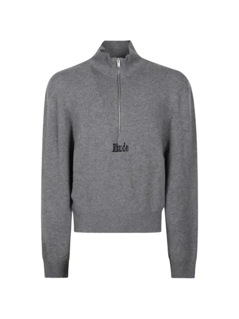 RHUDE logo-embroidered cashmere sweater