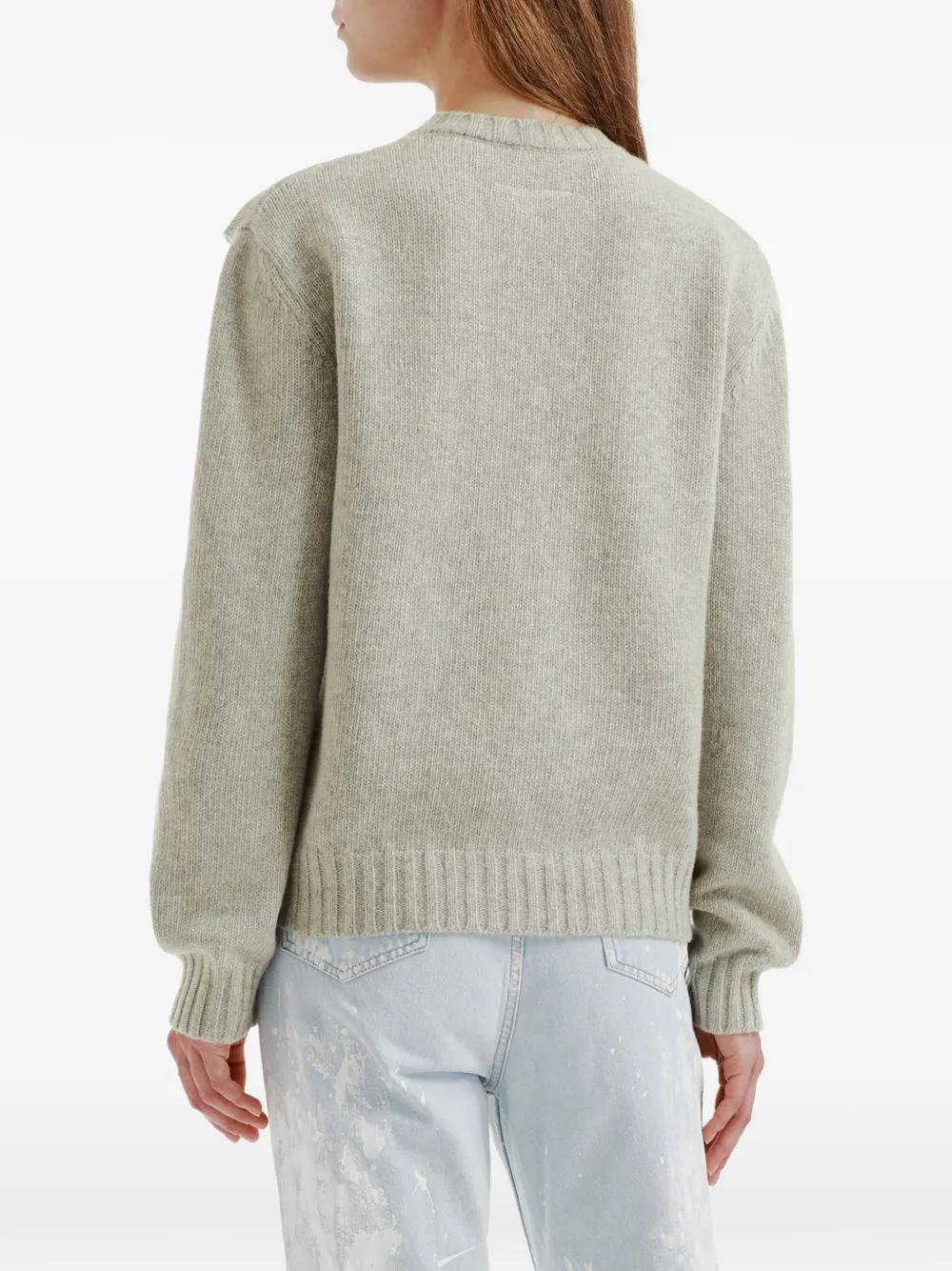 MM6 Maison Margiela Handgeschreven gebreide trui Grijs