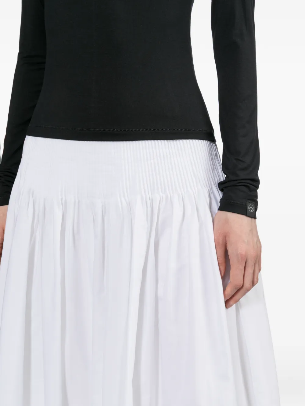 rag & bone Gesmockte plooirok Wit