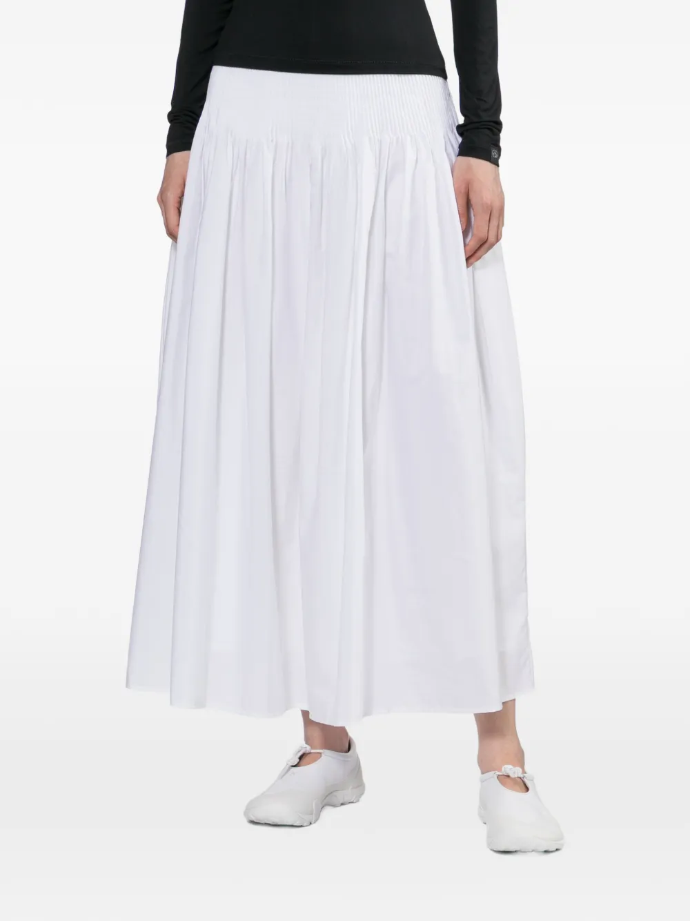 rag & bone Gesmockte plooirok Wit