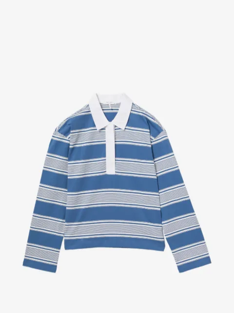 rag & bone striped long-sleeve polo shirt