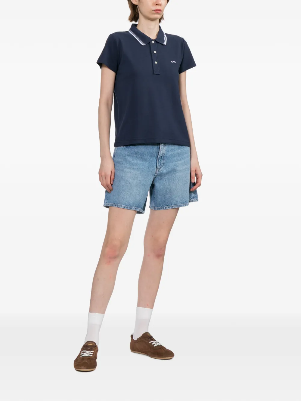 rag & bone High waist straight jeans Blauw