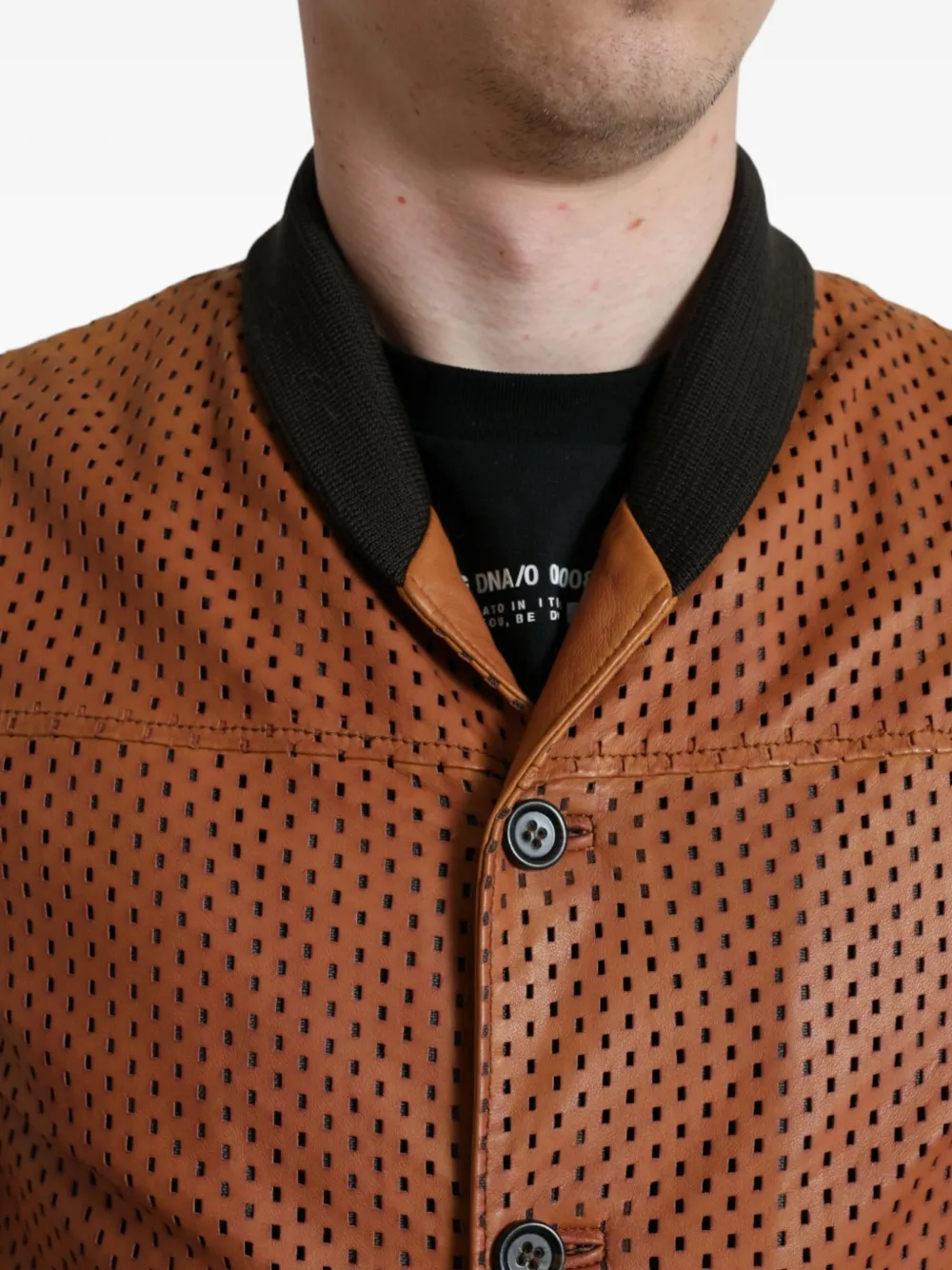 Dolce & Gabbana Leren jack Bruin