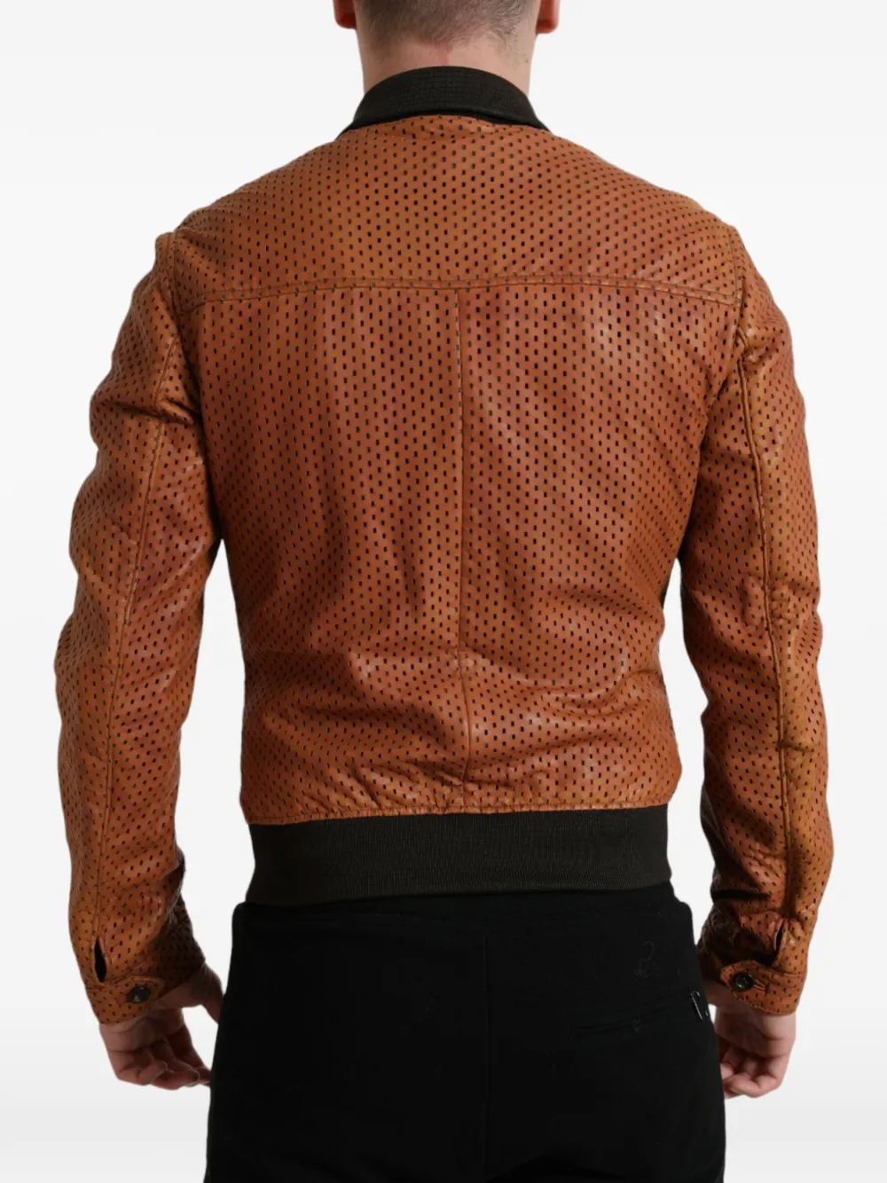 Dolce & Gabbana Leren jack Bruin