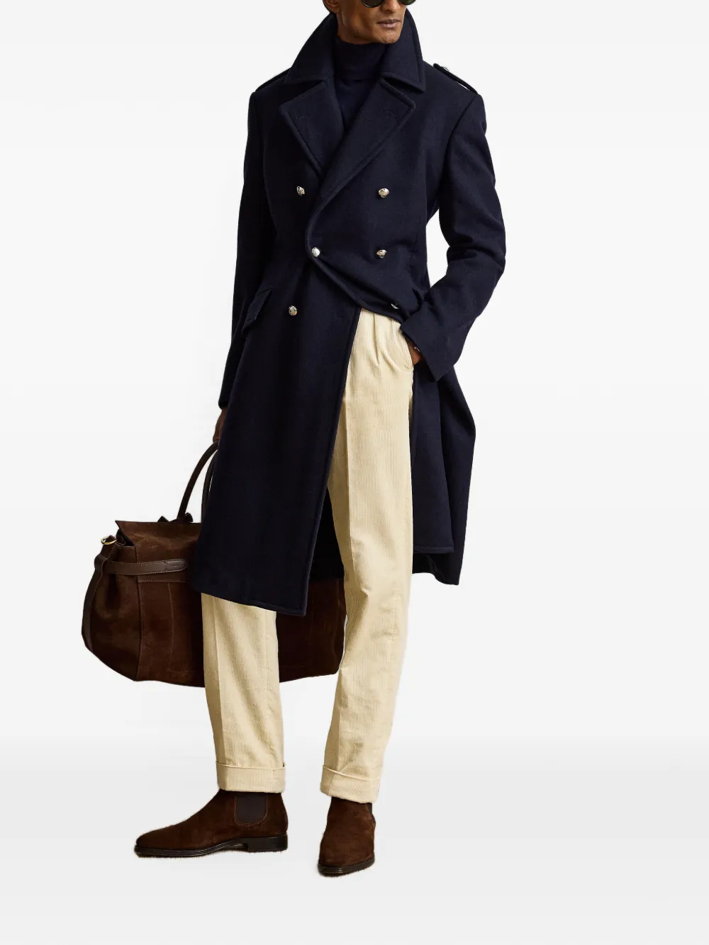 Ralph Lauren Purple Label Hawker jas met dubbele rij knopen Blauw