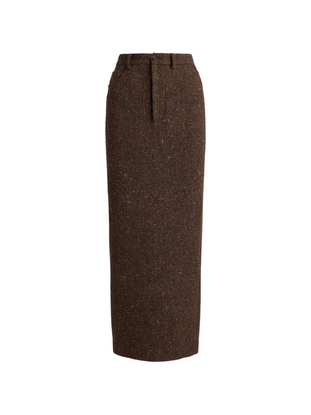 Ralph Lauren Collection Gonna lunga Fontaine in tweed - Marrone
