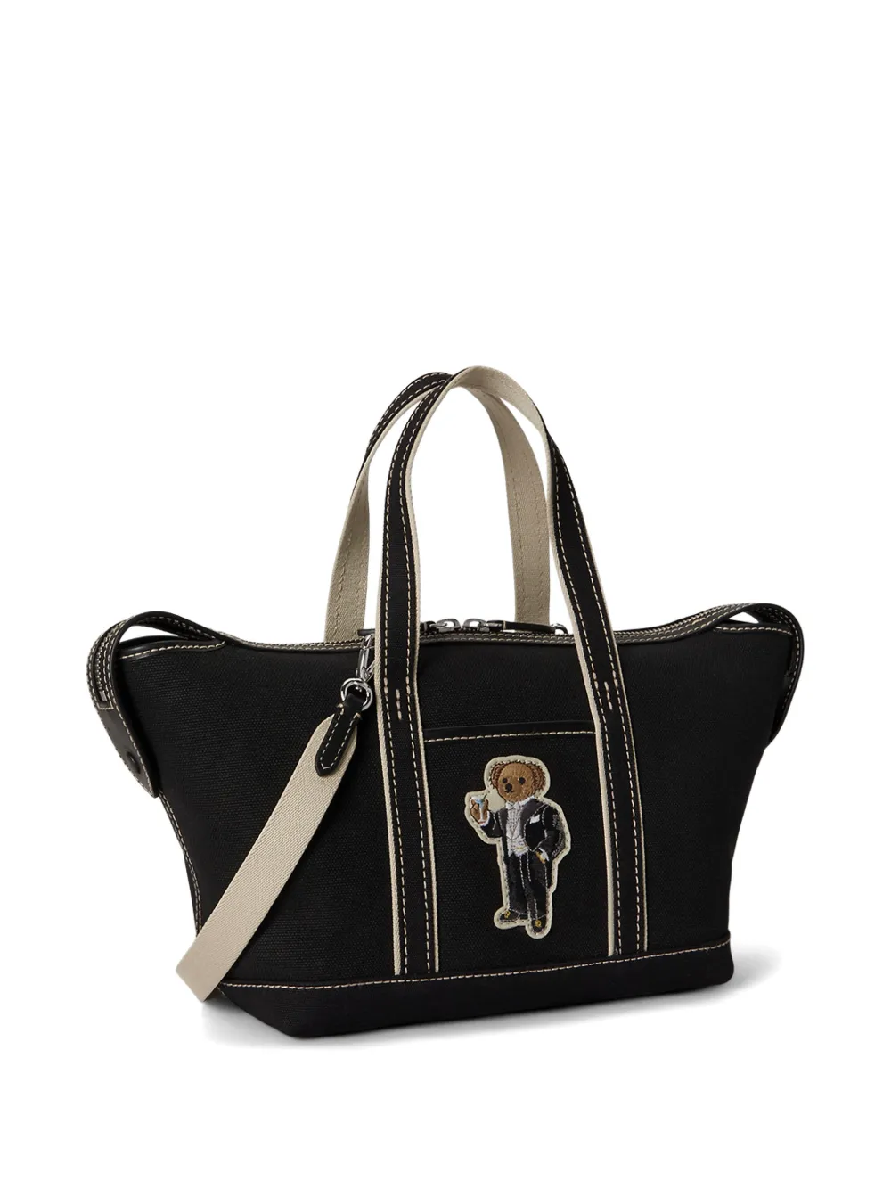 Polo Ralph Lauren Polo Bear canvas shopper Zwart