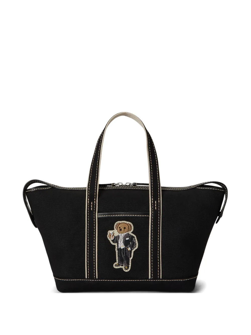 Polo Ralph Lauren Polo Bear canvas shopper Zwart