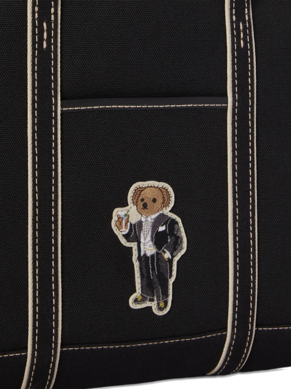 Polo Ralph Lauren Polo Bear canvas shopper Zwart