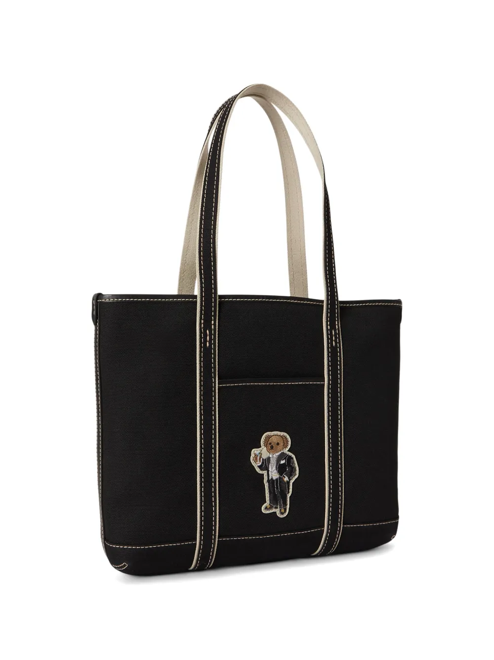 Polo Ralph Lauren Polo Bear canvas shopper Zwart