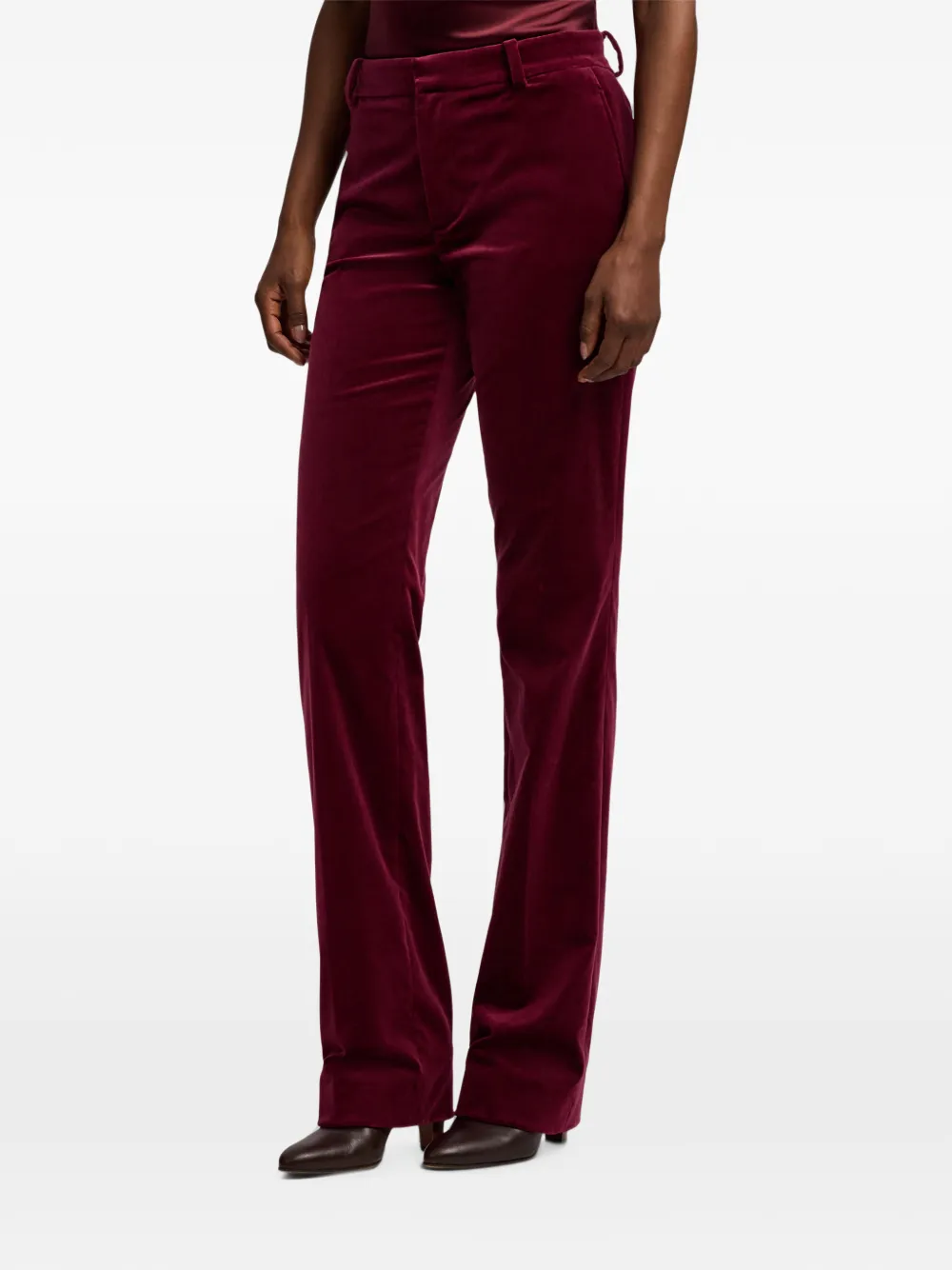 Ralph Lauren Collection Macy fluwelen broek Rood