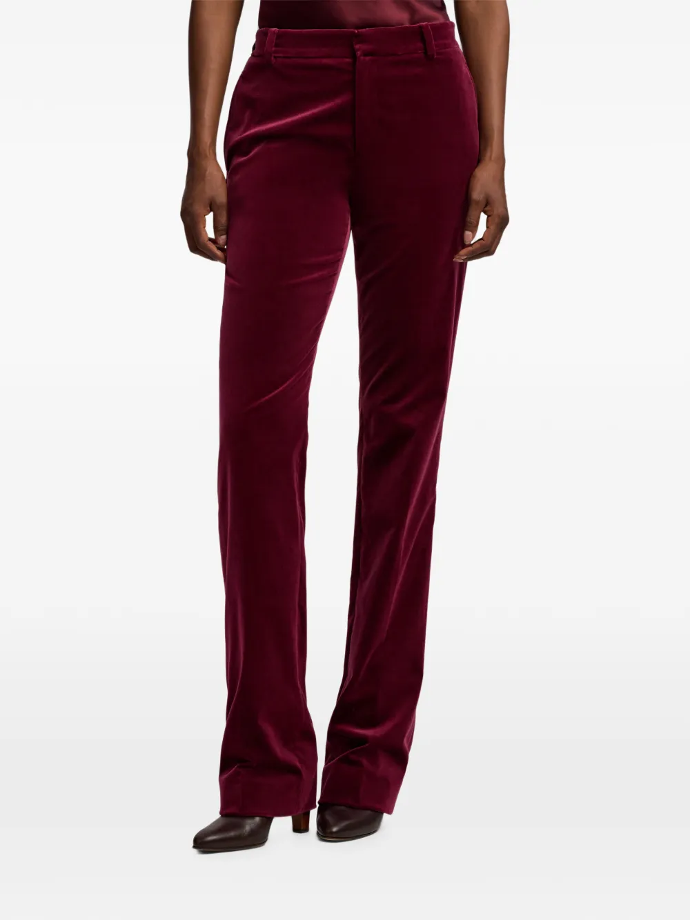 Ralph Lauren Collection Macy fluwelen broek Rood