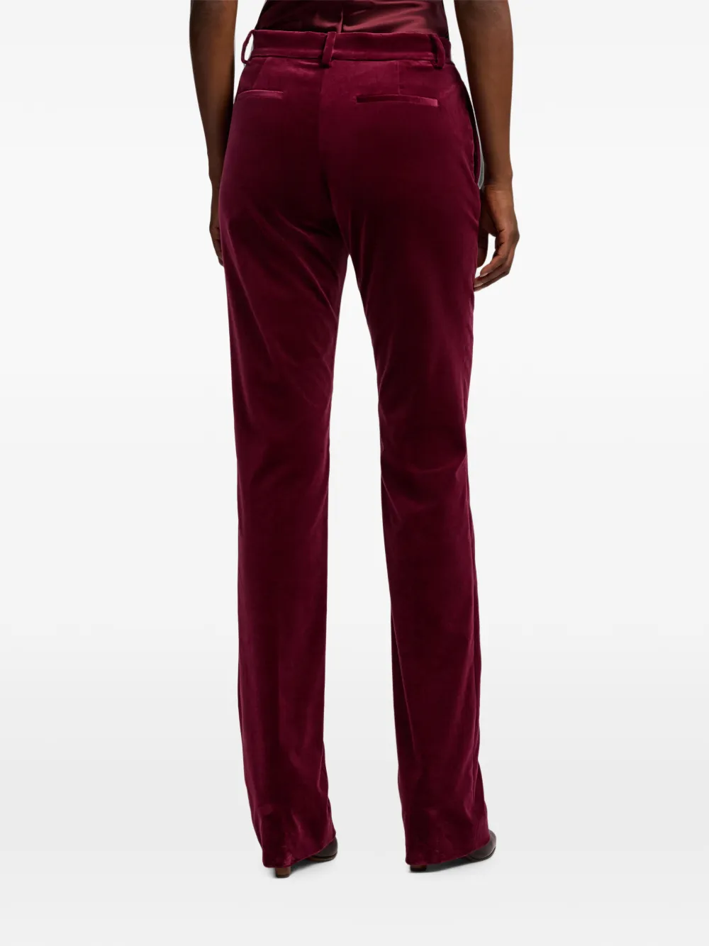 Ralph Lauren Collection Macy fluwelen broek Rood