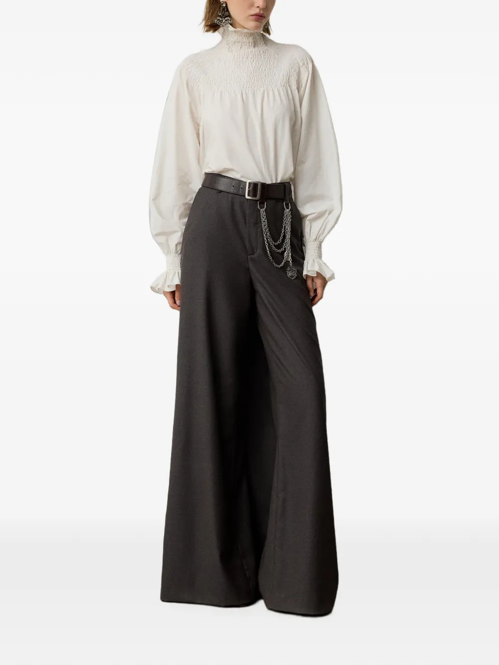 Ralph Lauren Collection Elba palazzo broek Bruin