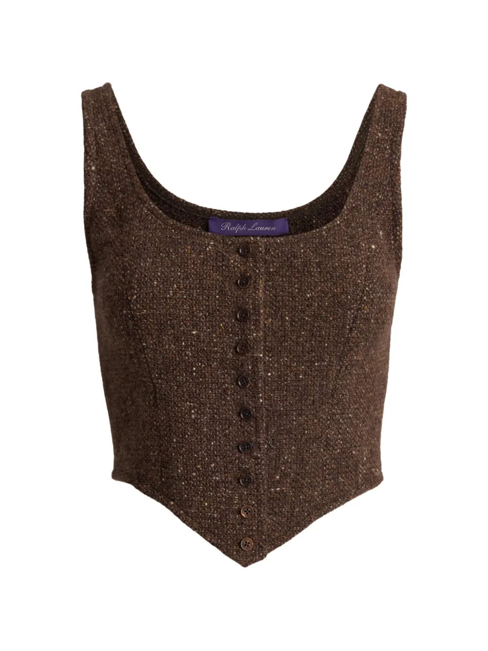 Ralph Lauren Collection Top Sherry Donegal in tweed - Marrone