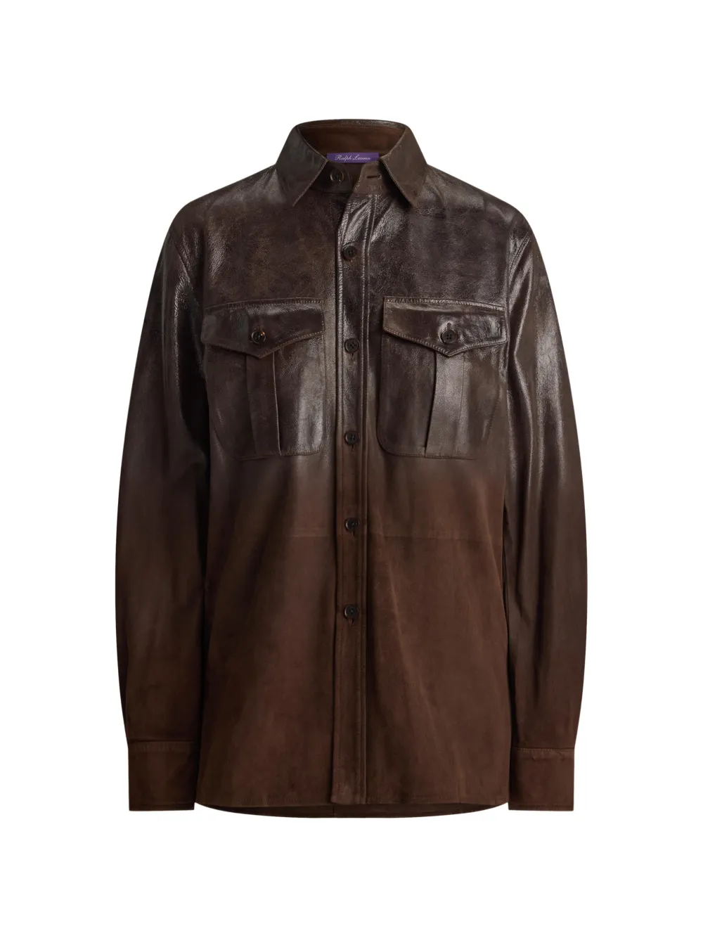 Ralph Lauren Collection Landry degradé suede shirt