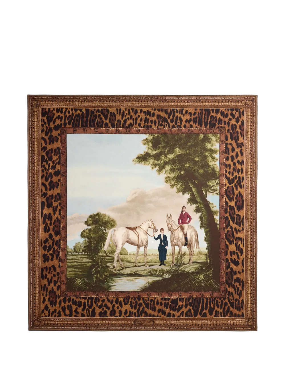 Ralph Lauren Collection Seidenschal mit Landschaftsprint - Braun